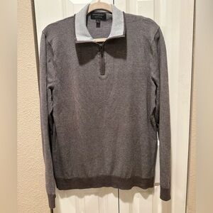 Banana Republic Men’s Premium Luxe 1/4 Zip-Neck Sweater Cotton/Silk/Cashmere ,L